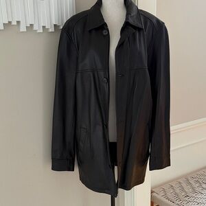 Danier Leather Canada Men's Black Dress Coat Size M
